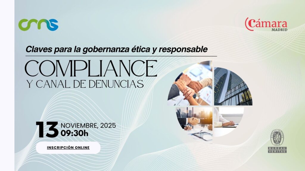 Portada evento Cámara Comercio Madrid sobre Canal de Denuncias el 13/11/2025