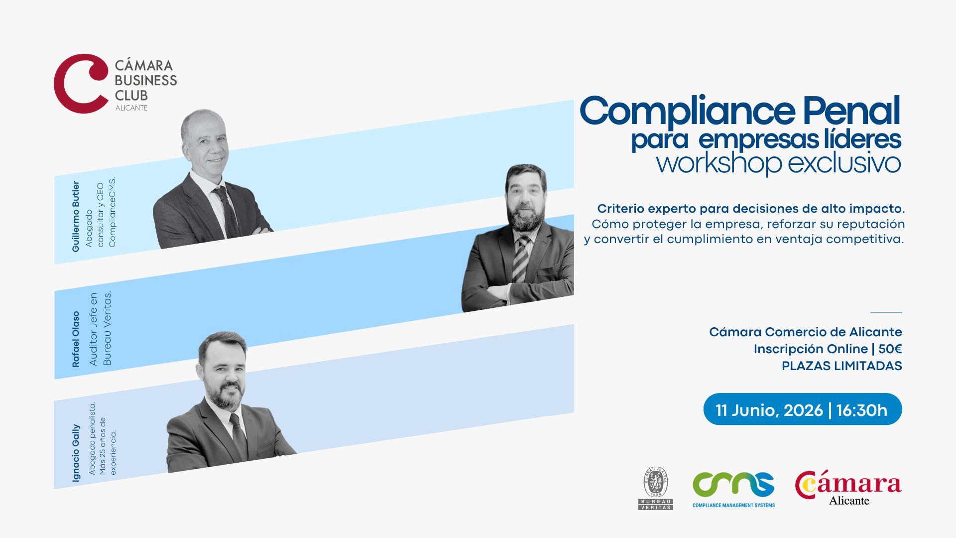 Workshop exclusivo Camara Comercio Alicante sobre Compliance Penal